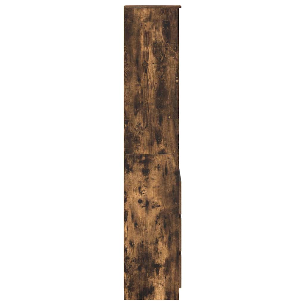 vidaXL Highboard Smoked Oak 37.5x35x180 cm Engineered Wood