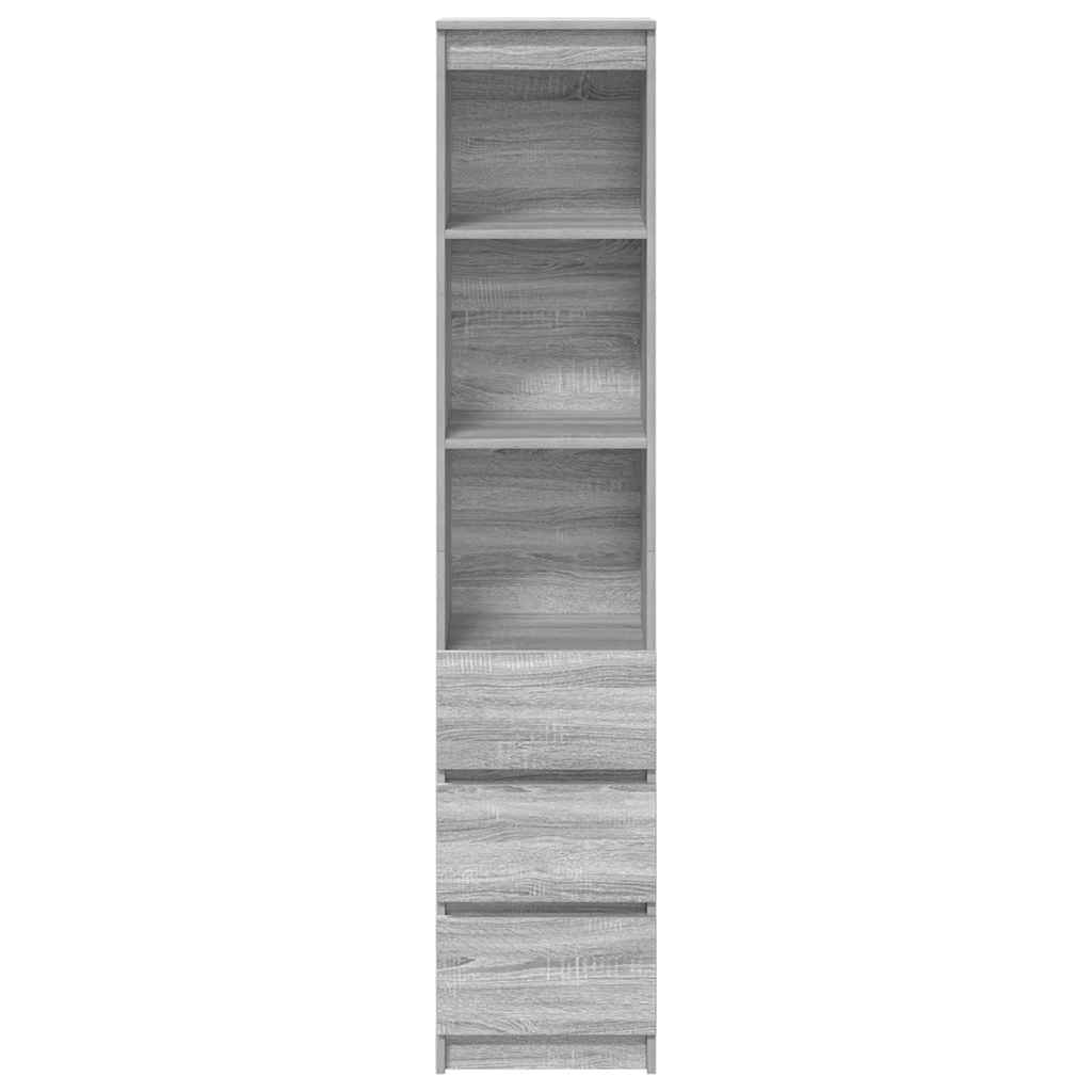 vidaXL Highboard Grey Sonoma 37.5x35x180 cm Engineered Wood