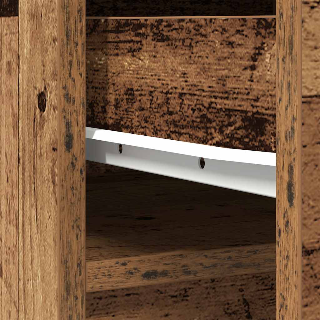vidaXL Highboard Old Wood 37.5x35x180 cm Engineered Wood