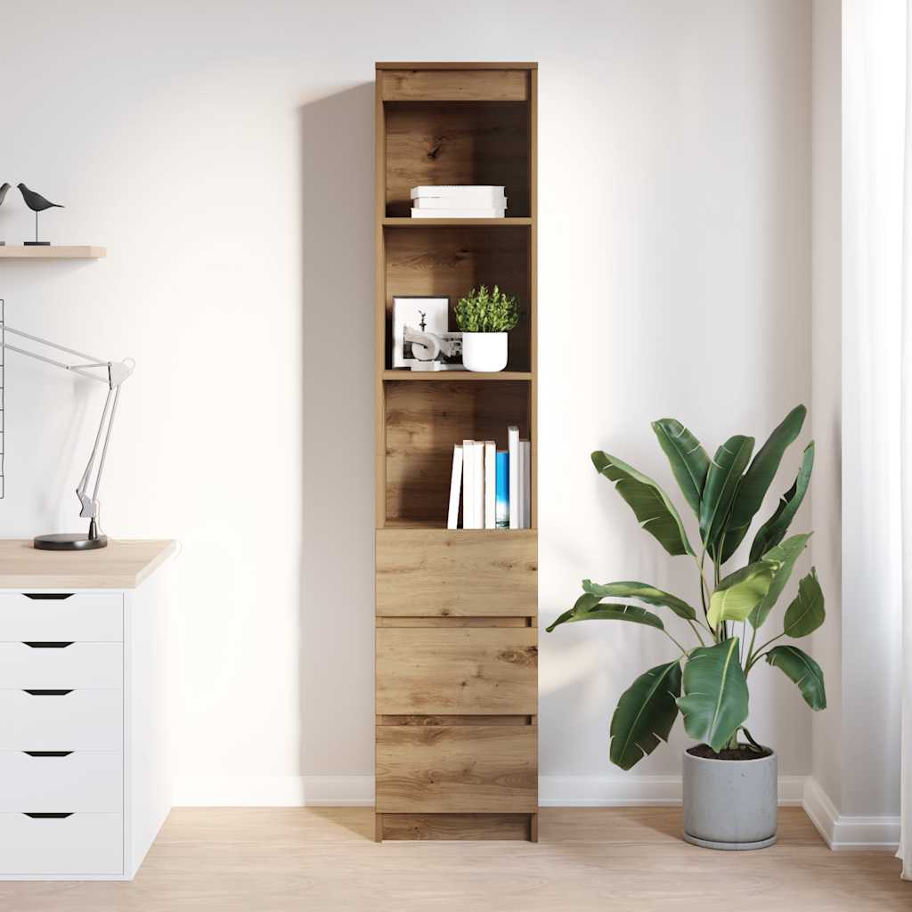 vidaXL Highboard Artisan Oak 37.5x35x180 cm Engineered Wood