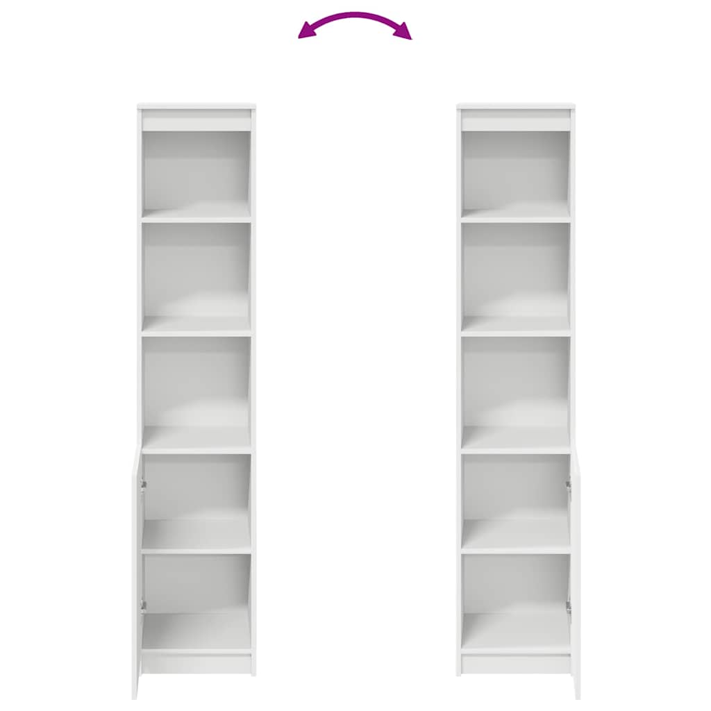 vidaXL Highboard White 37.5x35x180 cm Engineered Wood