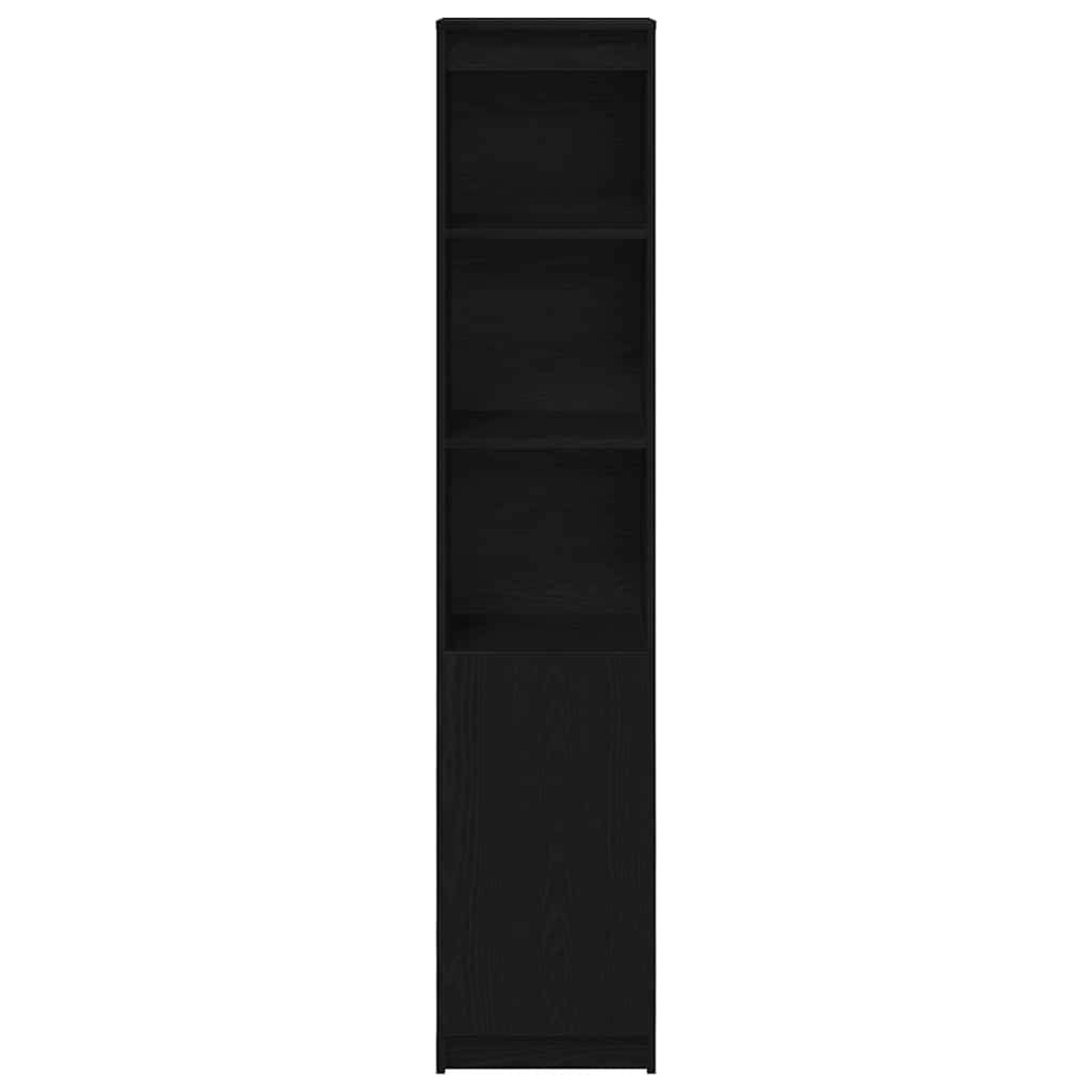 vidaXL Highboard Black Oak 37.5x35x180 cm Engineered Wood