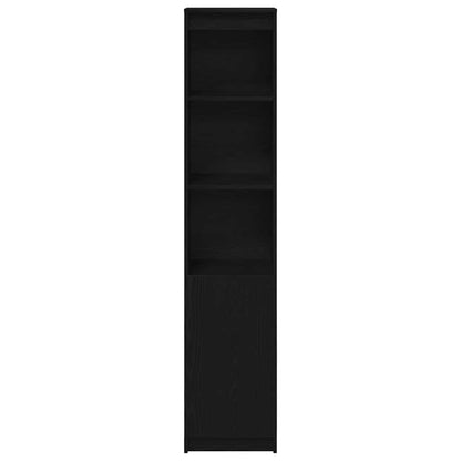 vidaXL Highboard Black Oak 37.5x35x180 cm Engineered Wood