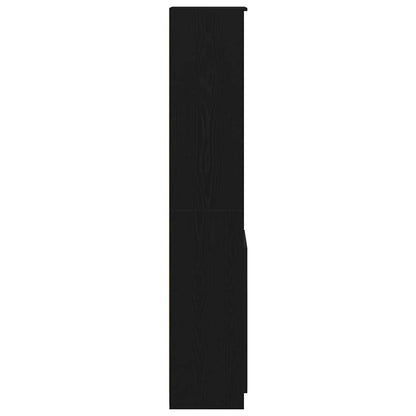 vidaXL Highboard Black Oak 37.5x35x180 cm Engineered Wood