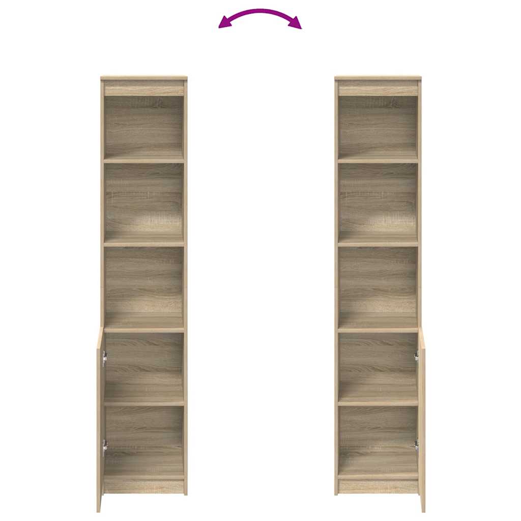 vidaXL Highboard Sonoma Oak 37.5x35x180 cm Engineered Wood