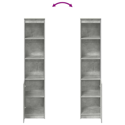 vidaXL Highboard Concrete Grey 37.5x35x180 cm Engineered Wood