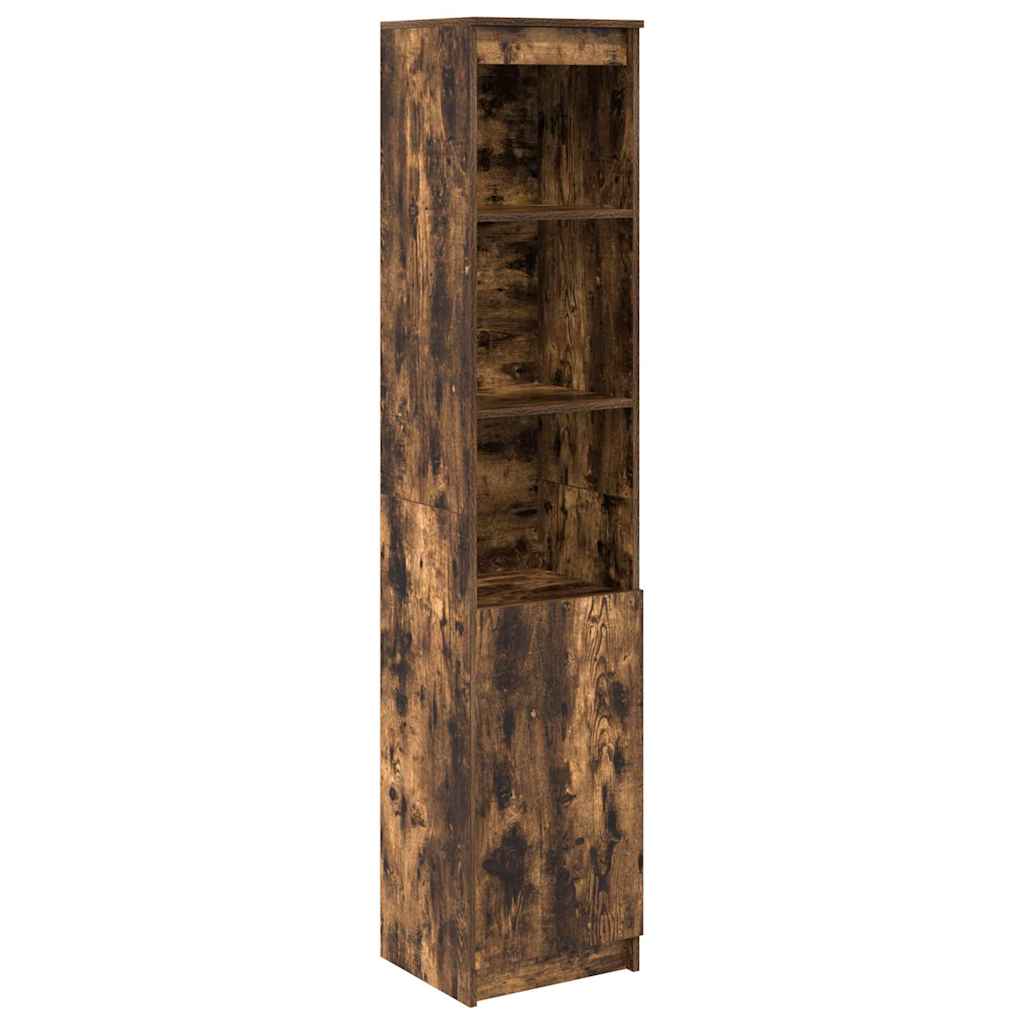 vidaXL Highboard Smoked Oak 37.5x35x180 cm Engineered Wood