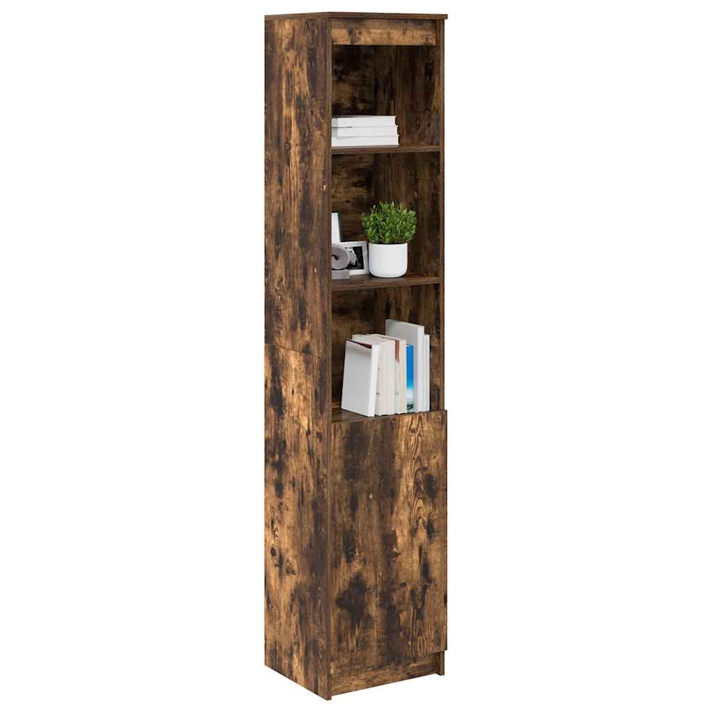 vidaXL Highboard Smoked Oak 37.5x35x180 cm Engineered Wood