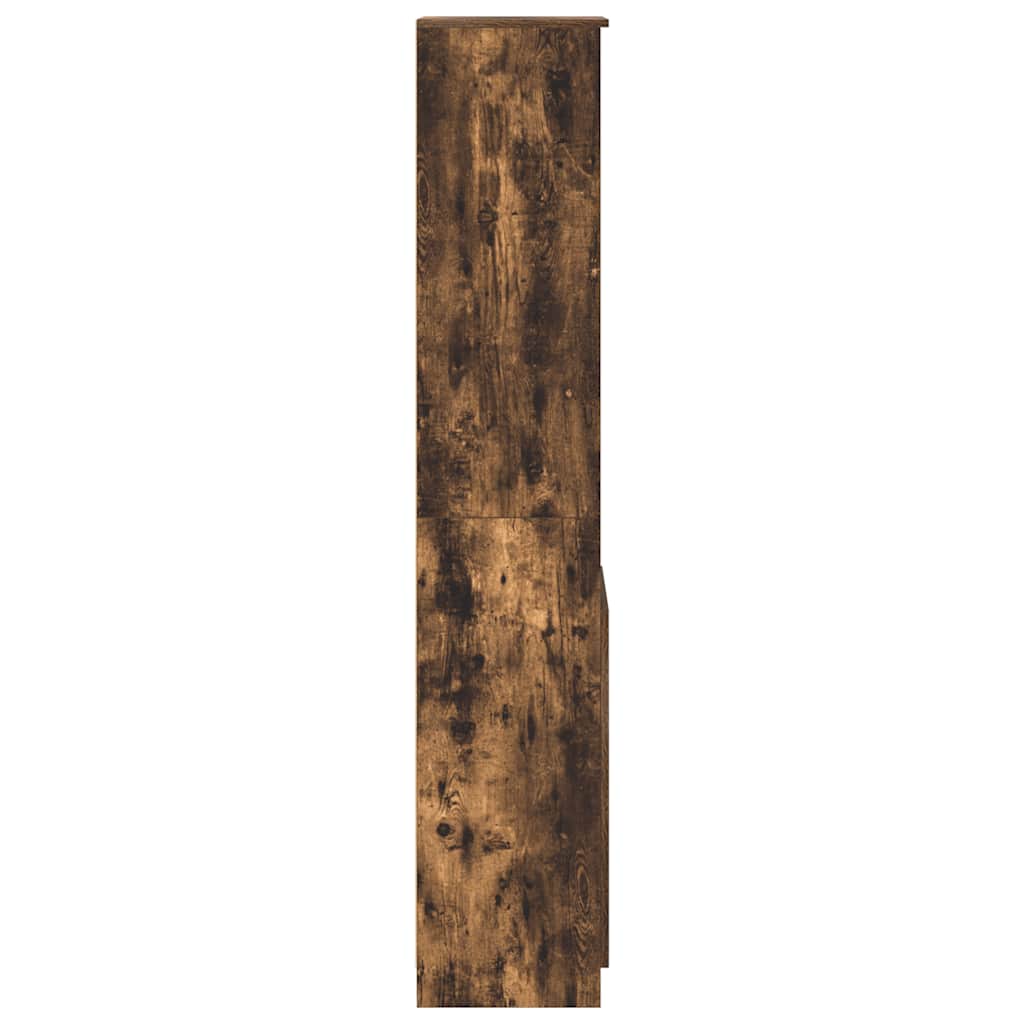 vidaXL Highboard Smoked Oak 37.5x35x180 cm Engineered Wood
