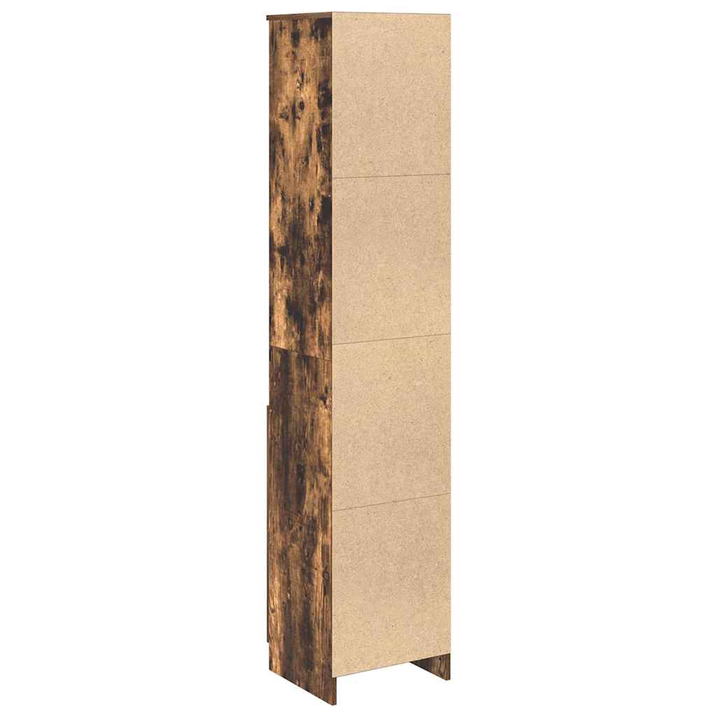 vidaXL Highboard Smoked Oak 37.5x35x180 cm Engineered Wood