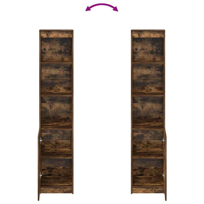 vidaXL Highboard Smoked Oak 37.5x35x180 cm Engineered Wood