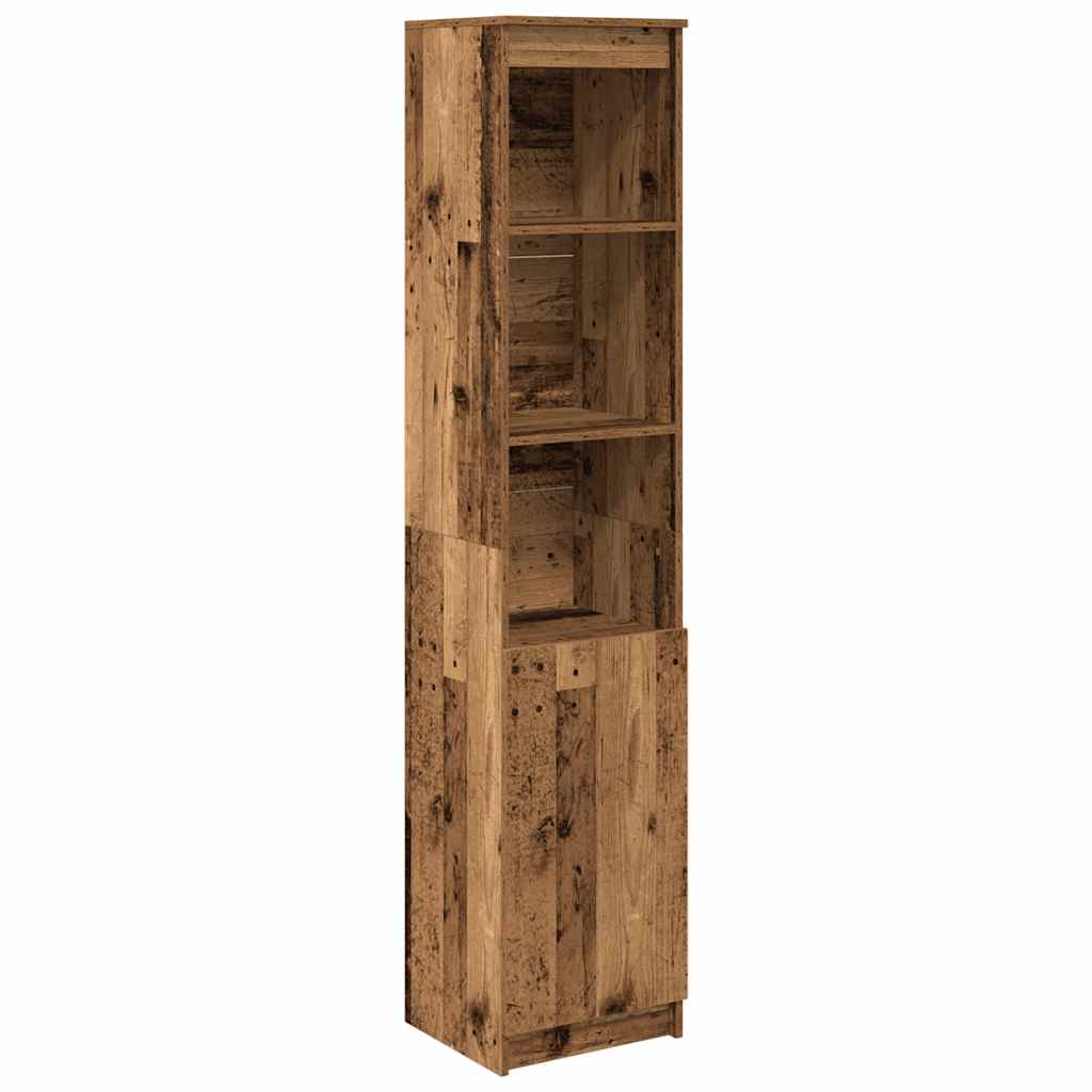 vidaXL Highboard Old Wood 37.5x35x180 cm Engineered Wood