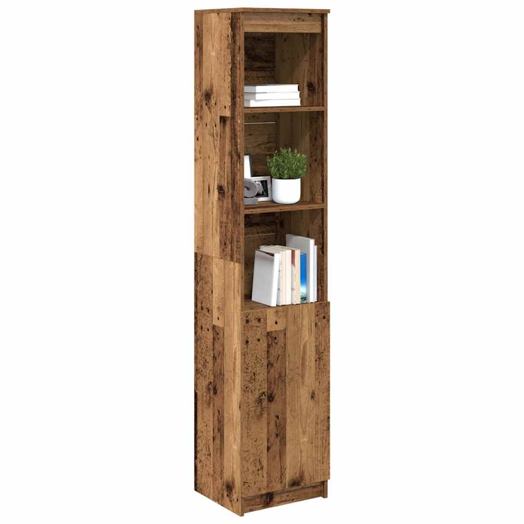 vidaXL Highboard Old Wood 37.5x35x180 cm Engineered Wood