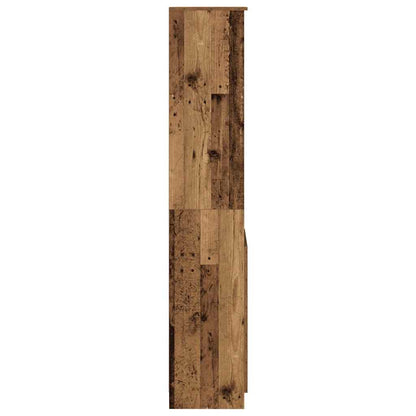 vidaXL Highboard Old Wood 37.5x35x180 cm Engineered Wood