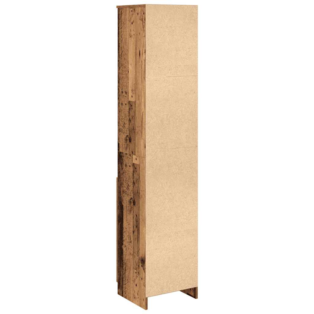 vidaXL Highboard Old Wood 37.5x35x180 cm Engineered Wood