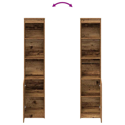 vidaXL Highboard Old Wood 37.5x35x180 cm Engineered Wood