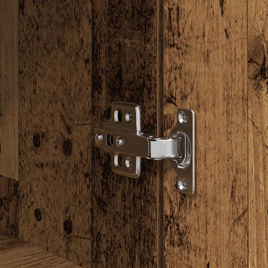 vidaXL Highboard Old Wood 37.5x35x180 cm Engineered Wood
