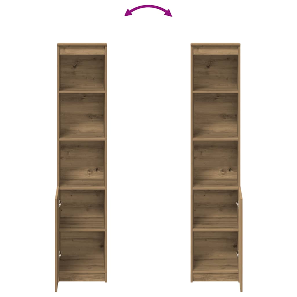 vidaXL Highboard Artisan Oak 37.5x35x180 cm Engineered Wood