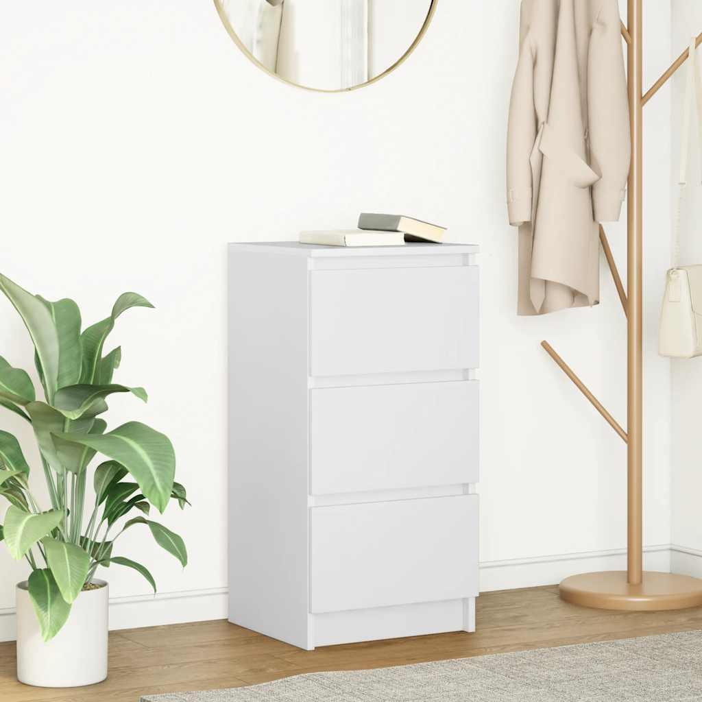 vidaXL Sideboard White 37.5x35x76 cm Engineered Wood