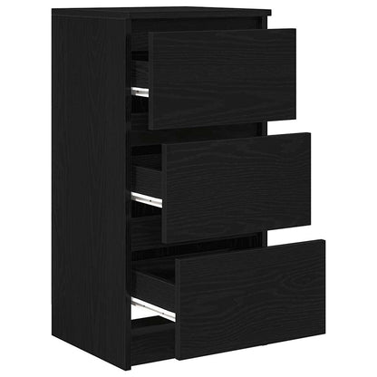 vidaXL Sideboard Black Oak 37.5x35x76 cm Engineered Wood