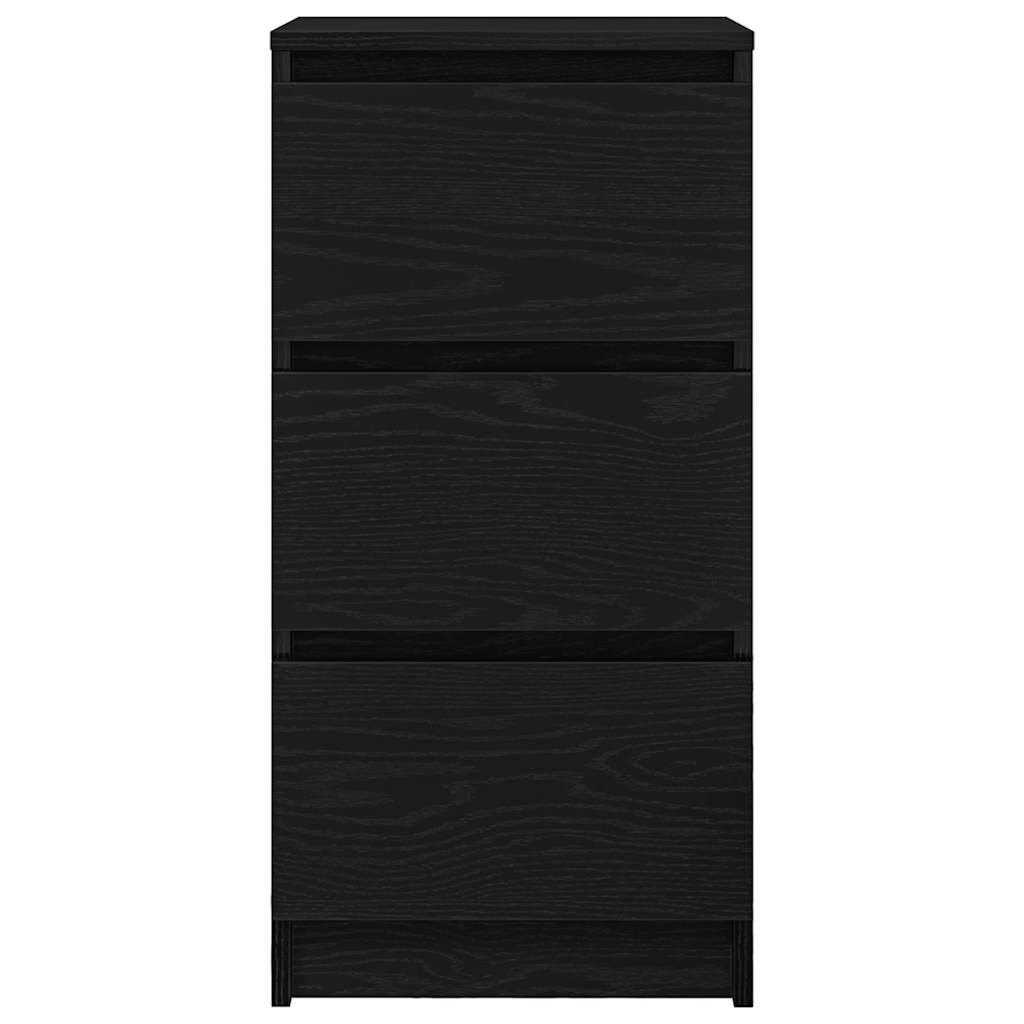 vidaXL Sideboard Black Oak 37.5x35x76 cm Engineered Wood