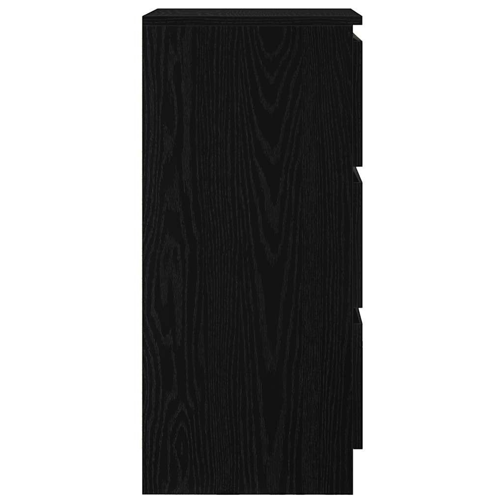 vidaXL Sideboard Black Oak 37.5x35x76 cm Engineered Wood
