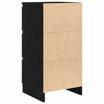 vidaXL Sideboard Black Oak 37.5x35x76 cm Engineered Wood