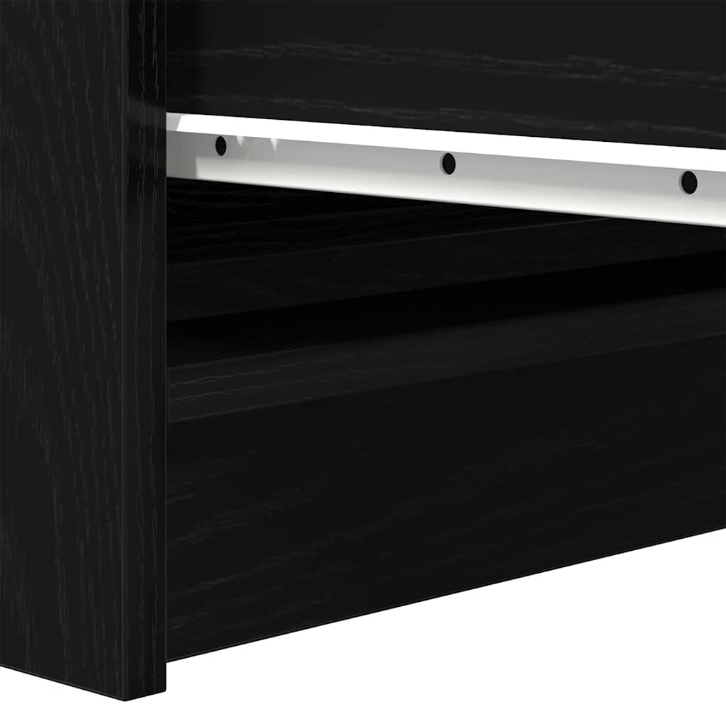 vidaXL Sideboard Black Oak 37.5x35x76 cm Engineered Wood