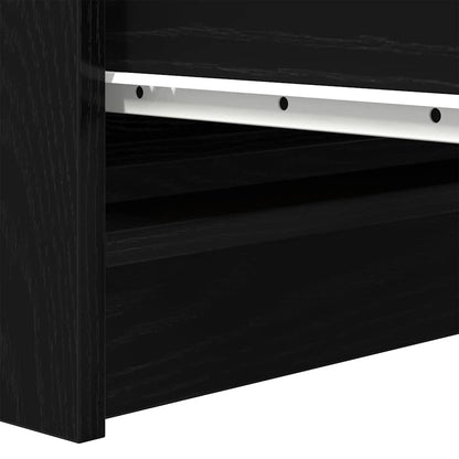 vidaXL Sideboard Black Oak 37.5x35x76 cm Engineered Wood