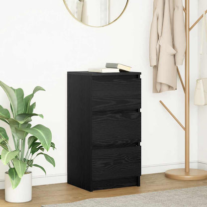 vidaXL Sideboard Black Oak 37.5x35x76 cm Engineered Wood