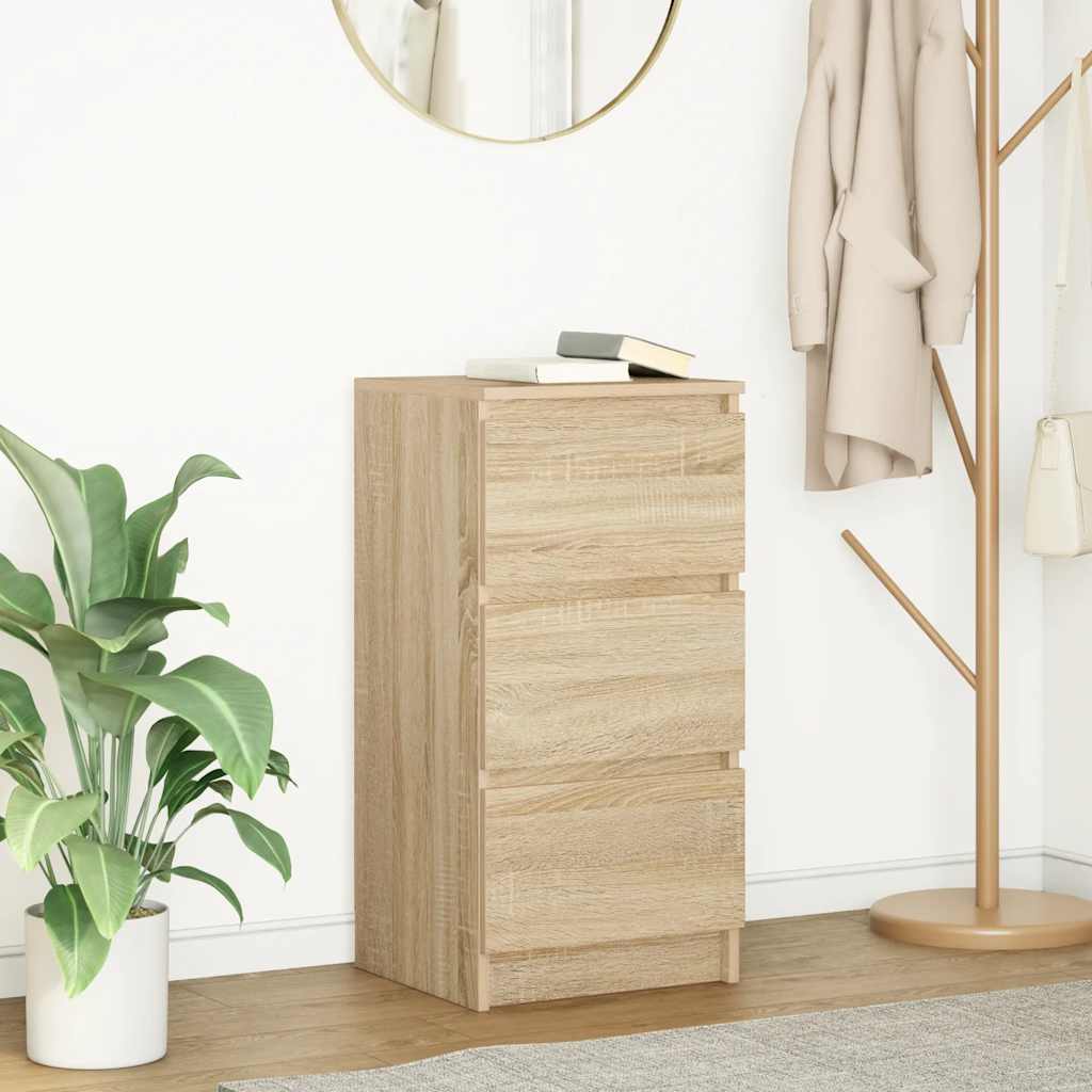 vidaXL Sideboard Sonoma Oak 37.5x35x76 cm Engineered Wood