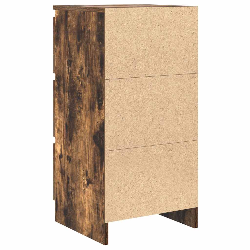 vidaXL Sideboard Smoked Oak 37.5x35x76 cm Engineered Wood