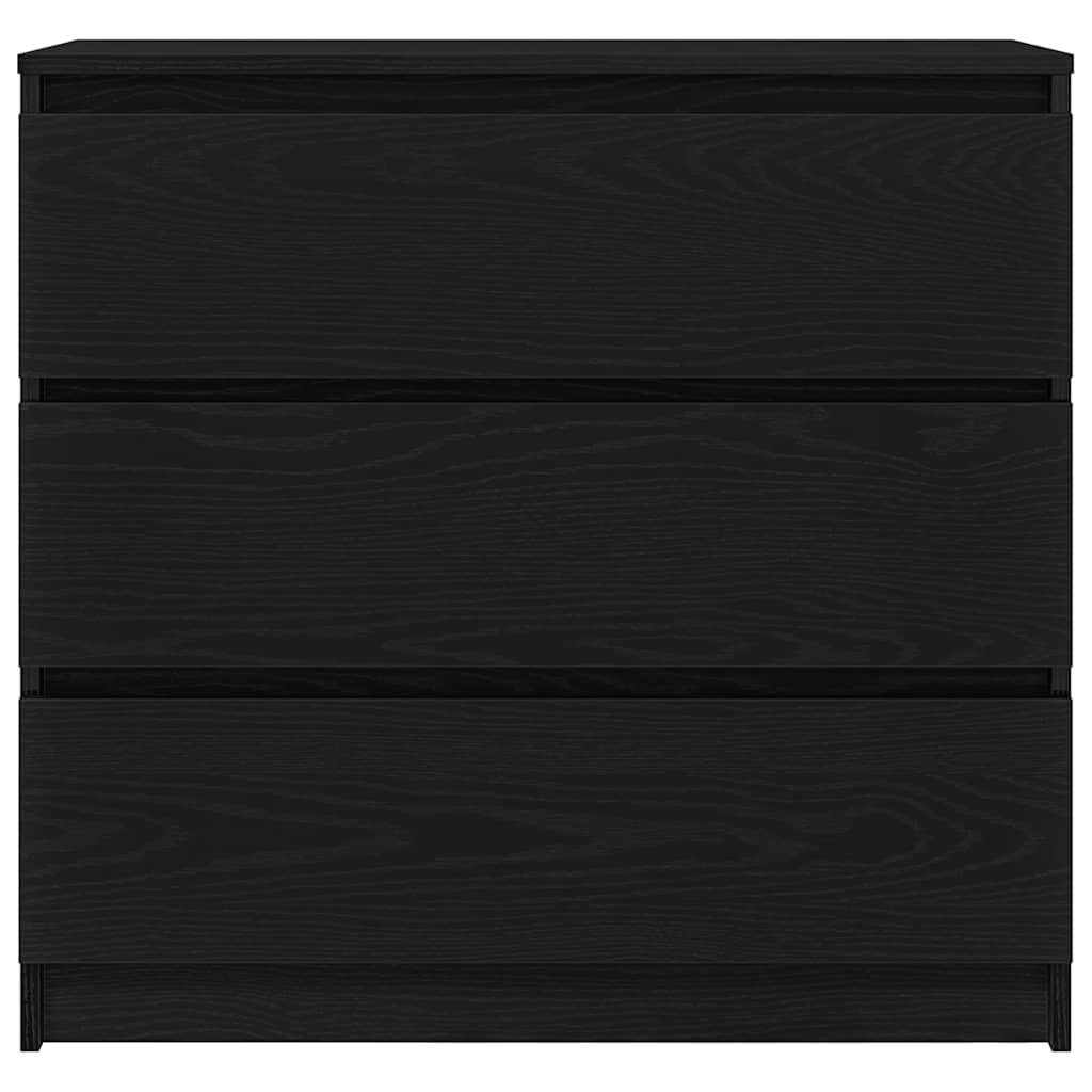vidaXL Sideboard Black Oak 80x35x76 cm Engineered Wood