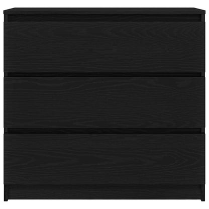 vidaXL Sideboard Black Oak 80x35x76 cm Engineered Wood