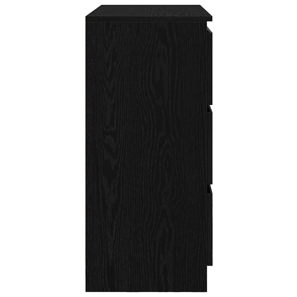 vidaXL Sideboard Black Oak 80x35x76 cm Engineered Wood