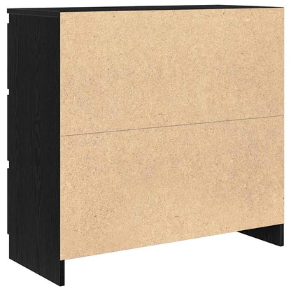 vidaXL Sideboard Black Oak 80x35x76 cm Engineered Wood