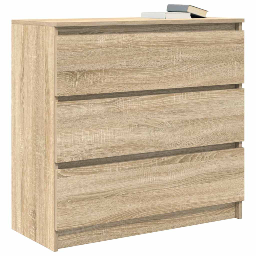 vidaXL Sideboard Sonoma Oak 80x35x76 cm Engineered Wood