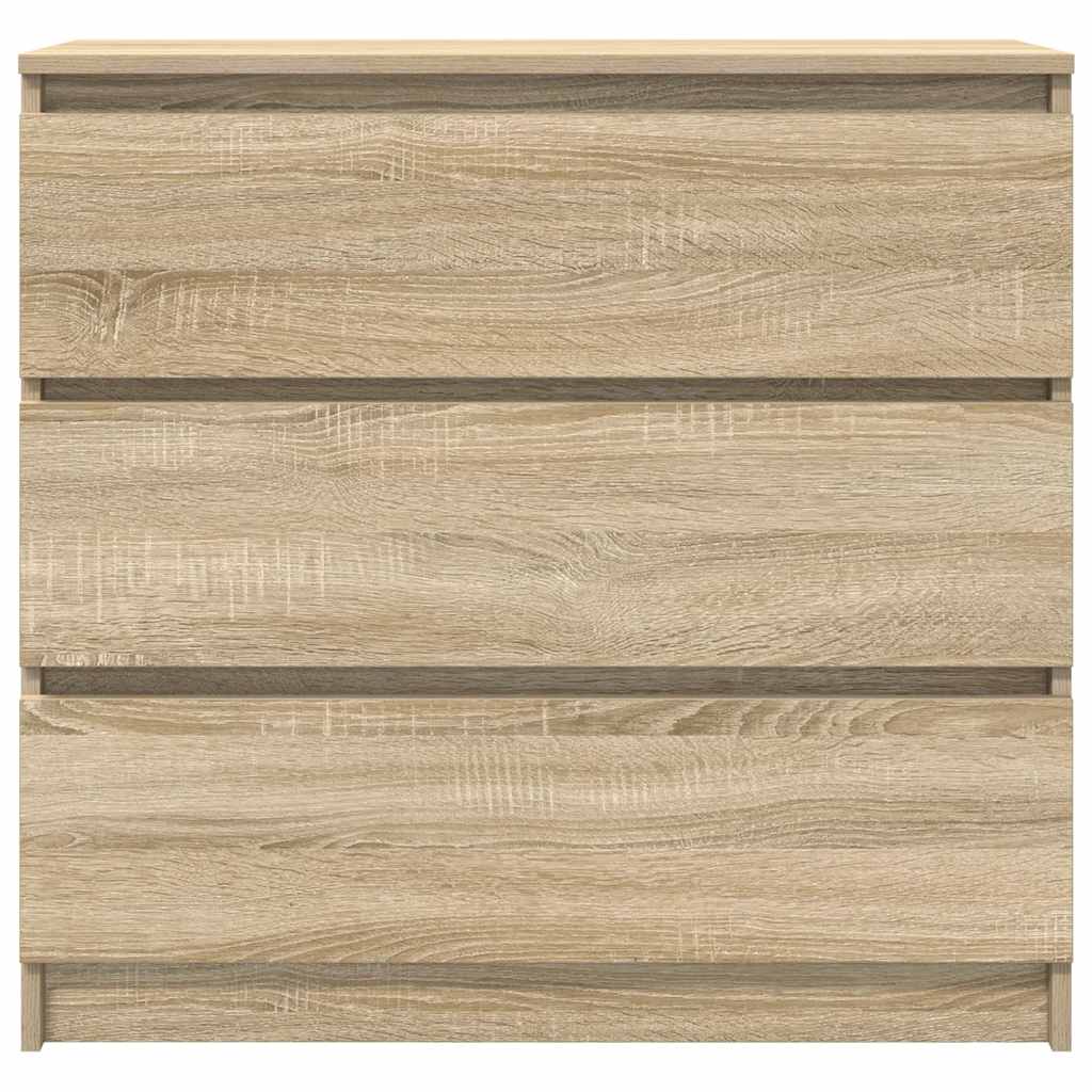 vidaXL Sideboard Sonoma Oak 80x35x76 cm Engineered Wood