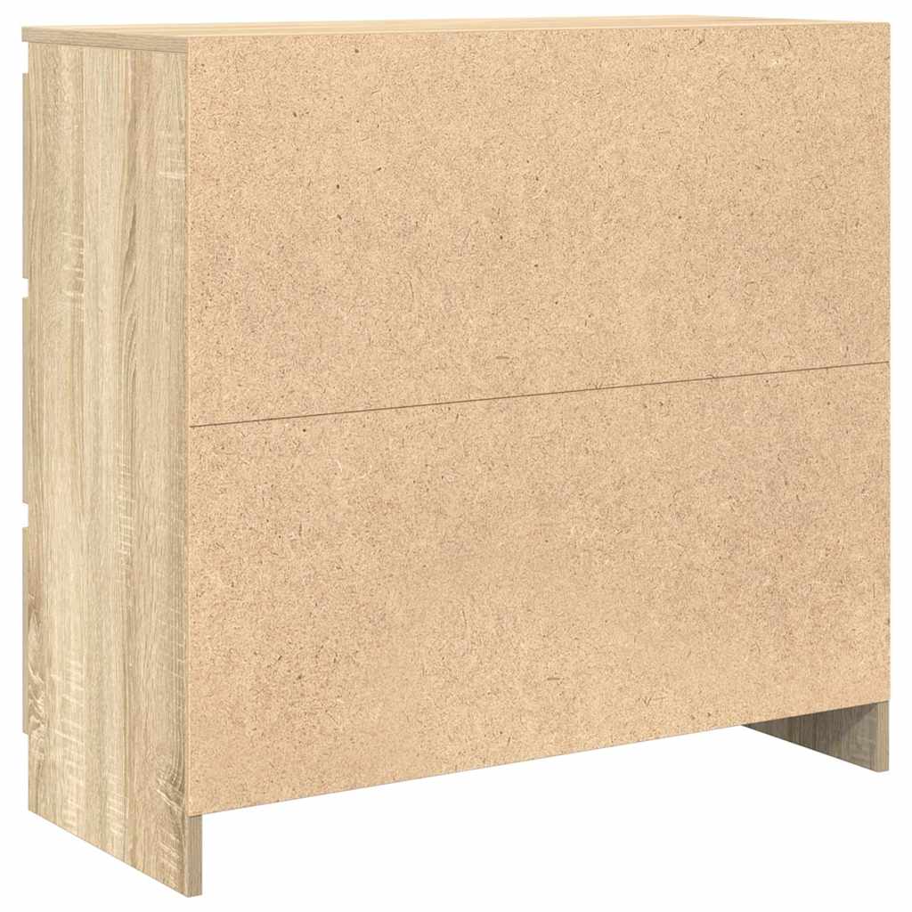 vidaXL Sideboard Sonoma Oak 80x35x76 cm Engineered Wood