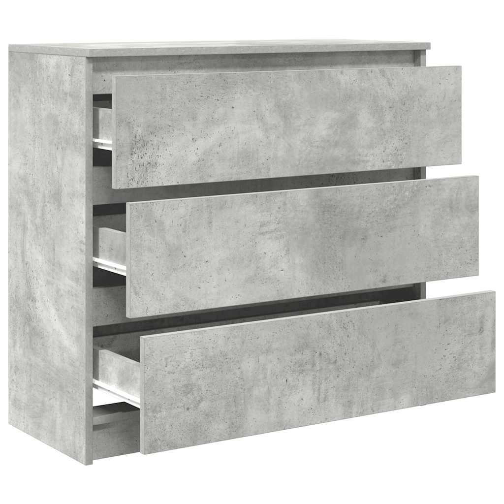 vidaXL Sideboard Concrete Grey 80x35x76 cm Engineered Wood