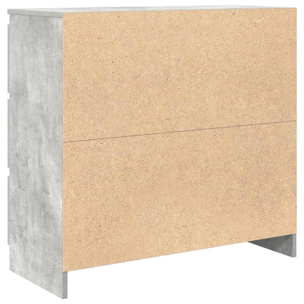 vidaXL Sideboard Concrete Grey 80x35x76 cm Engineered Wood