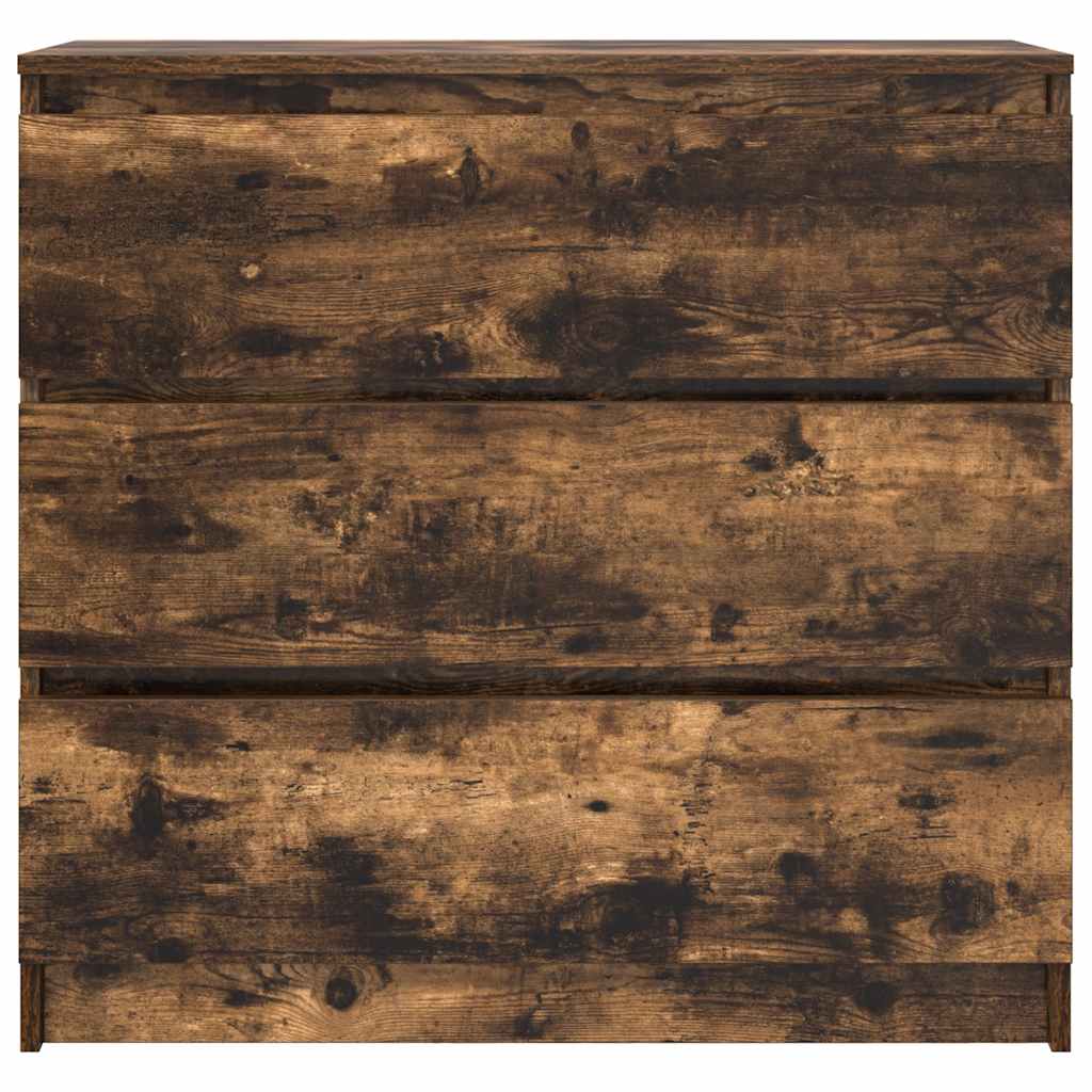 vidaXL Sideboard Smoked Oak 80x35x76 cm Engineered Wood