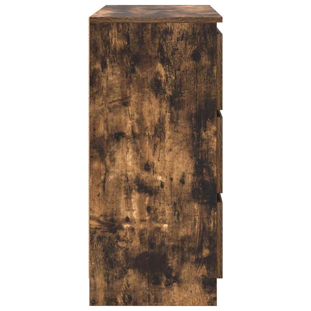 vidaXL Sideboard Smoked Oak 80x35x76 cm Engineered Wood