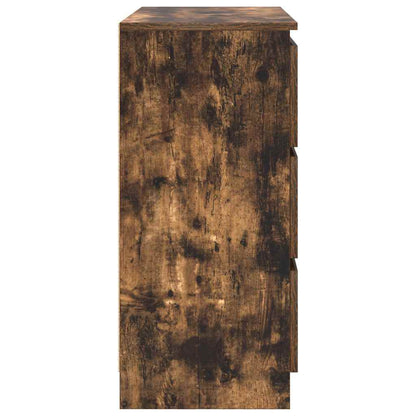 vidaXL Sideboard Smoked Oak 80x35x76 cm Engineered Wood