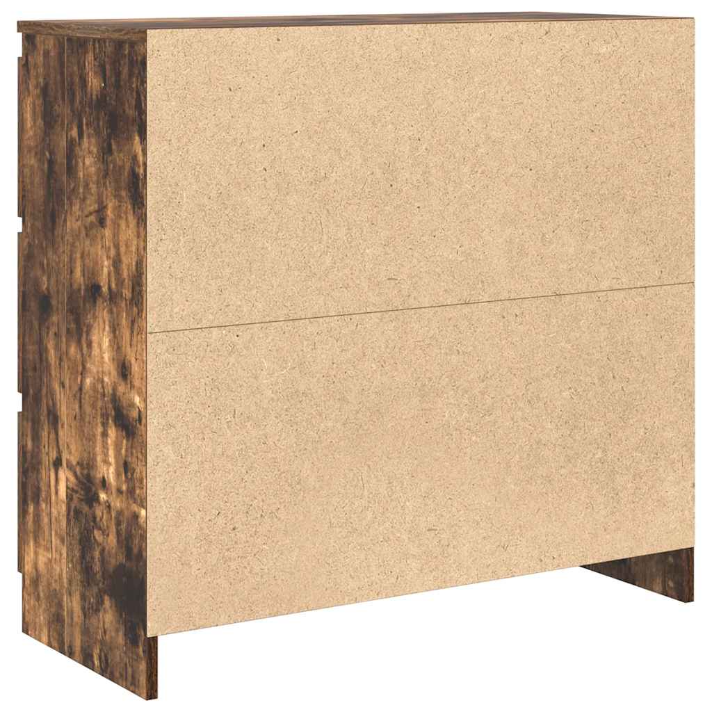 vidaXL Sideboard Smoked Oak 80x35x76 cm Engineered Wood