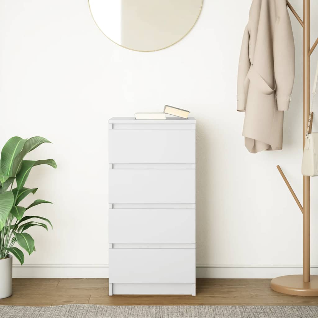vidaXL Sideboard White 37.5x35x76 cm Engineered Wood