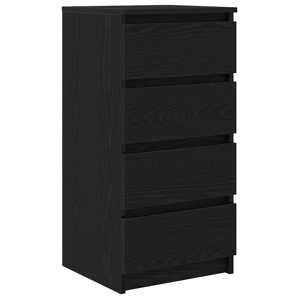 vidaXL Sideboard Black Oak 37.5x35x76 cm Engineered Wood