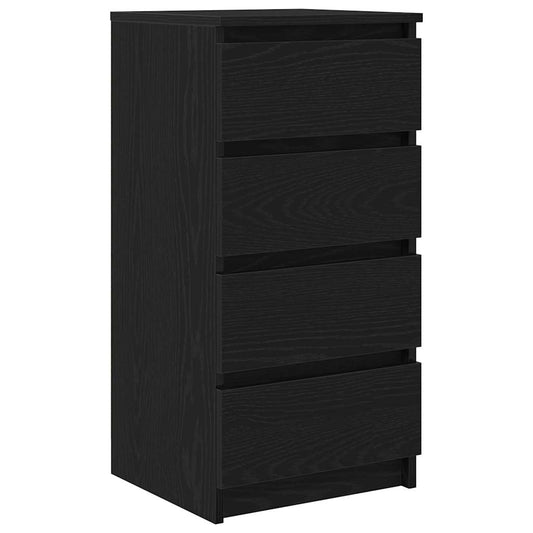 vidaXL Sideboard Black Oak 37.5x35x76 cm Engineered Wood