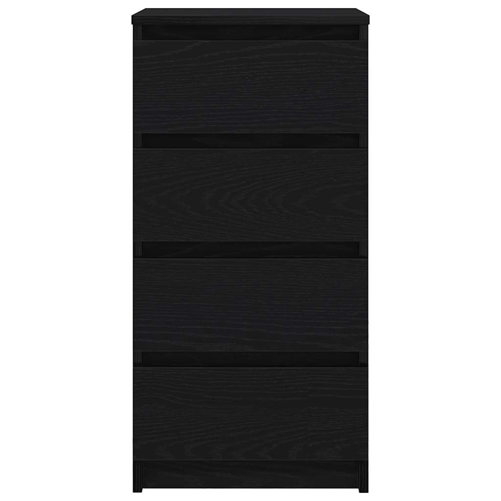 vidaXL Sideboard Black Oak 37.5x35x76 cm Engineered Wood
