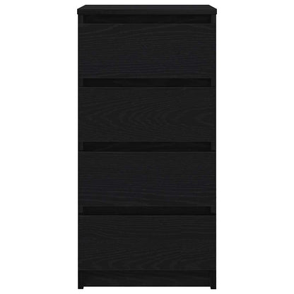 vidaXL Sideboard Black Oak 37.5x35x76 cm Engineered Wood